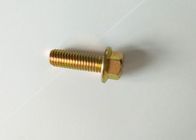 Fasteners M12 Hex Flange Bolt Din 6921 Yellow Zinc Plated Carbon Steel 6,8
