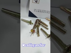 Κίτρινο Ζινκωτό Θέμα Αγκυροβόλησης Σιδηροτροχιάς Ατσάλι Καρβονίου 4.8 6x40mm 6x60mm