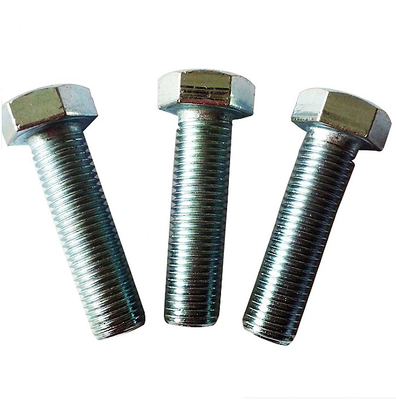Αξία 4.8 DIN933 8x20mm Μαύρες μπουλόνες κεφαλής με έξαρση με πλήρη νήματα από χάλυβα άνθρακα επιχρισμένο με ψευδάργυρο