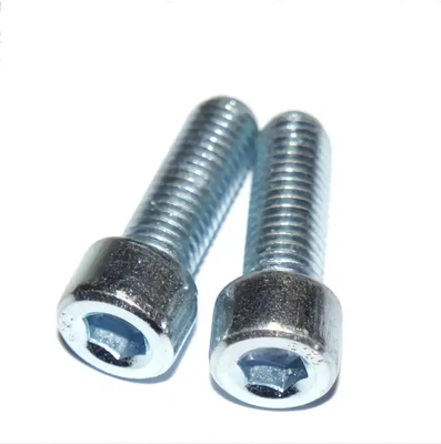 Σύνδεσμοι Hex Socket bolt Carbon Steel λευκό ψευδάργυρο βαθμός 8.8 πλήρης νήματος DIN 912