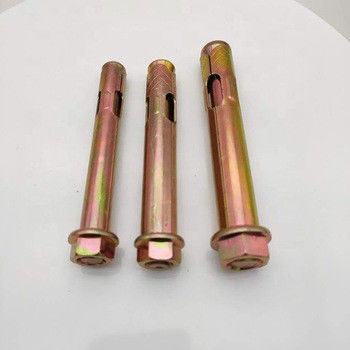 Μπουλόνια αγκύρωσης μανικιών Ανθρακούχο χάλυβα M6-M24 Κίτρινο