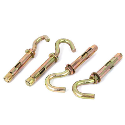 Μπουλόνια αγκύρωσης με μανίκι με γάντζο δακτυλίου M24 Ανθρακούχο ατσάλι Επιψευδαργυρωμένο σκυρόδεμα