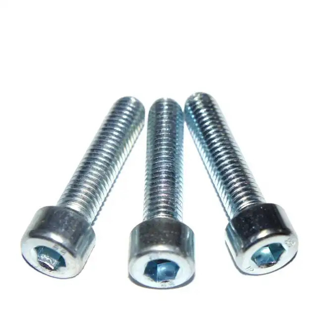 Σύνδεσμοι Hex Socket bolt Carbon Steel λευκό ψευδάργυρο βαθμός 8.8 πλήρης νήματος DIN 912
