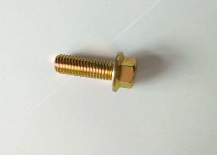 Fasteners M12 Hex Flange Bolt Din 6921 Yellow Zinc Plated Carbon Steel 6,8
